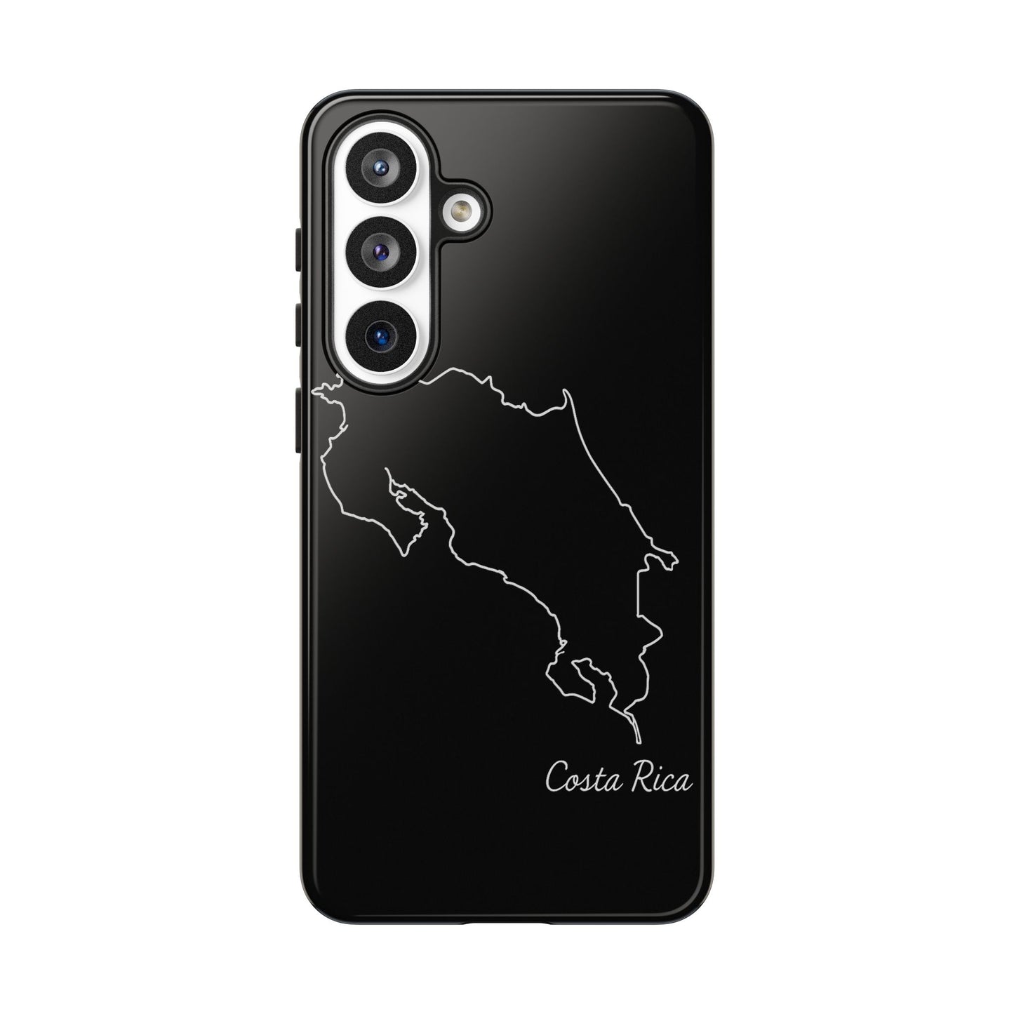 Costa Rica Outline Phone Case – Minimal Country Map Tough Case (iPhone, Samsung, Pixel)
