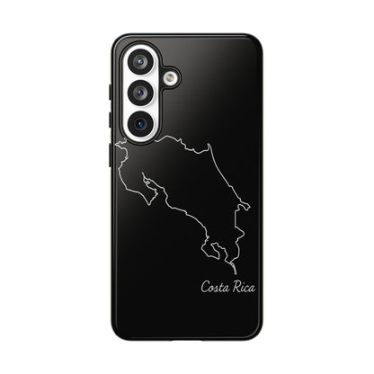 Costa Rica Outline Phone Case – Minimal Country Map Tough Case (iPhone, Samsung, Pixel)