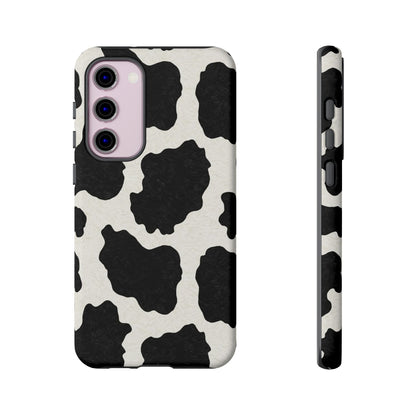 Black & White Cow Print Phone Case | Aesthetic Tough Protective Case
