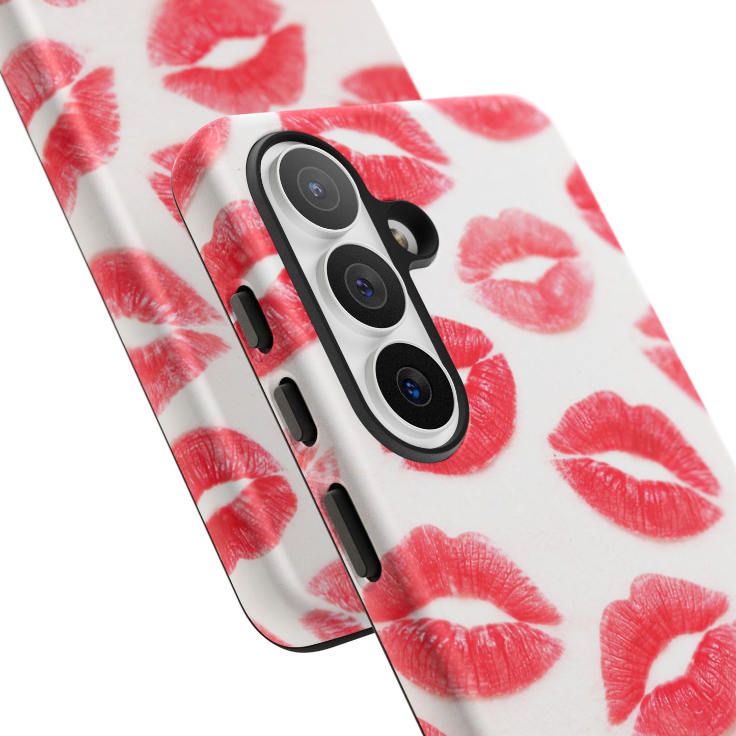 Red Lipstick Kiss Phone Case – Sexy Lip Print Pattern Tough Protective Cover