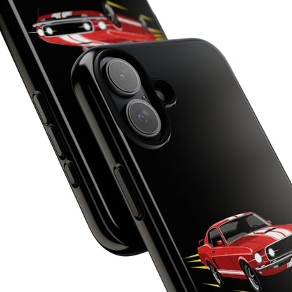 Red Muscle Car Phone Case – Classic Car Racing Tough Protective Case