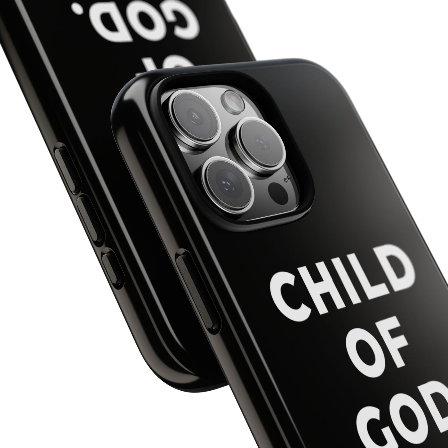 Child of God Phone Case Christian Black Aesthetic Cross Tough Cover