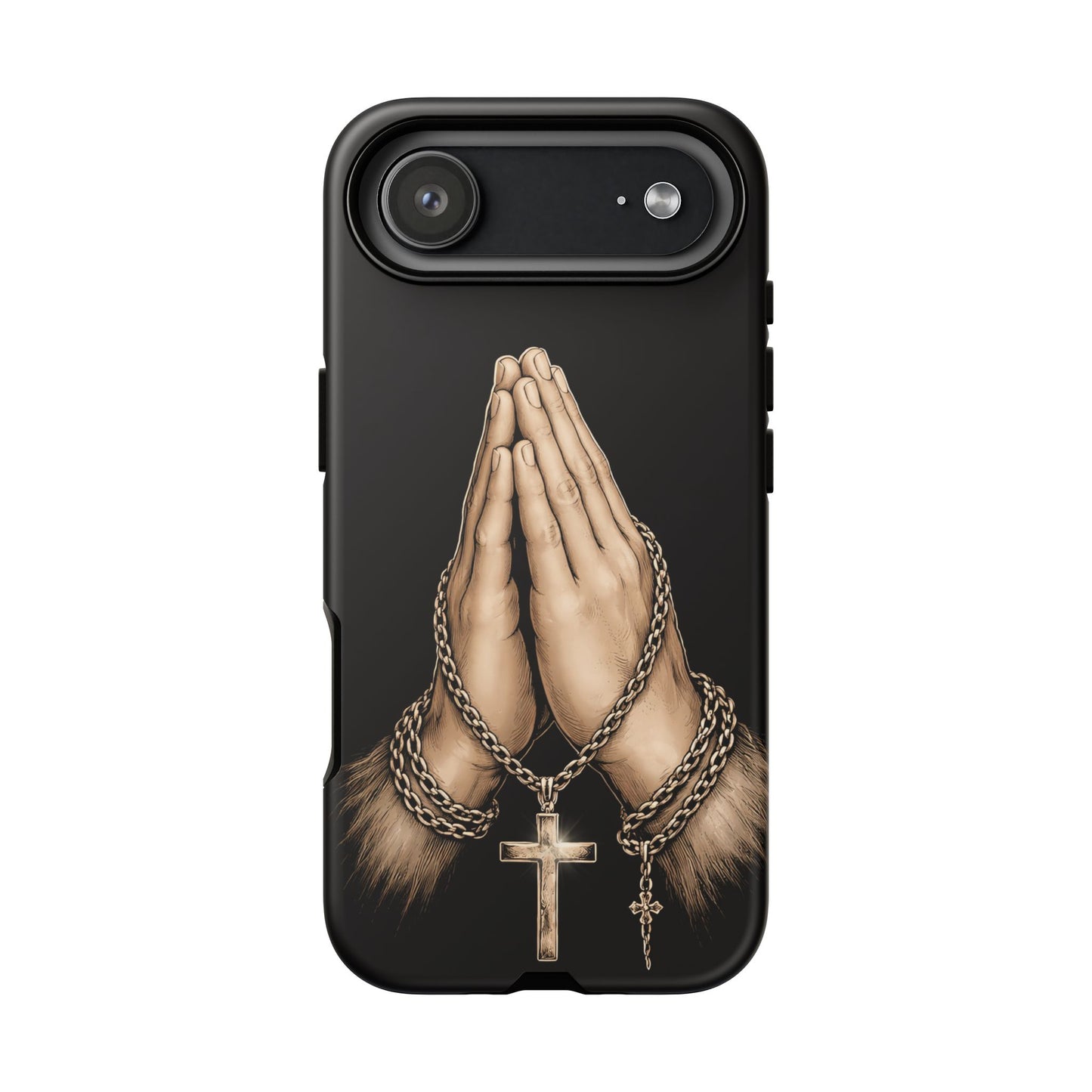 Praying Hands Cross Phone Case – Christian Faith Scripture Cover