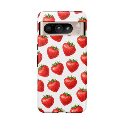 Cute Strawberry Phone Case – Aesthetic Fruit Pattern Protective Cover for Iphone, Samsung Galaxy and Pixel