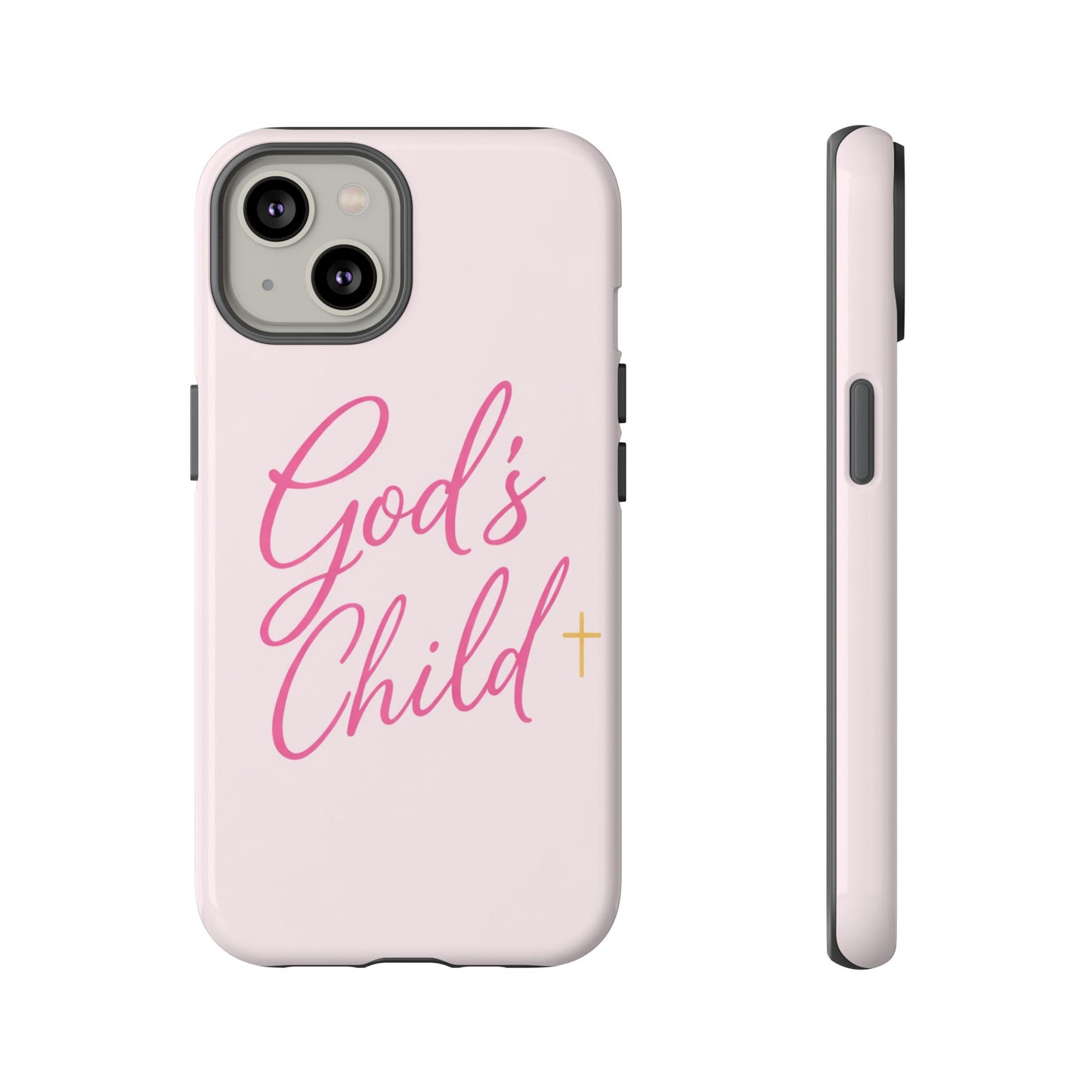 Gods Child Phone Case Christian Pink Aesthetic Tough iPhone Case