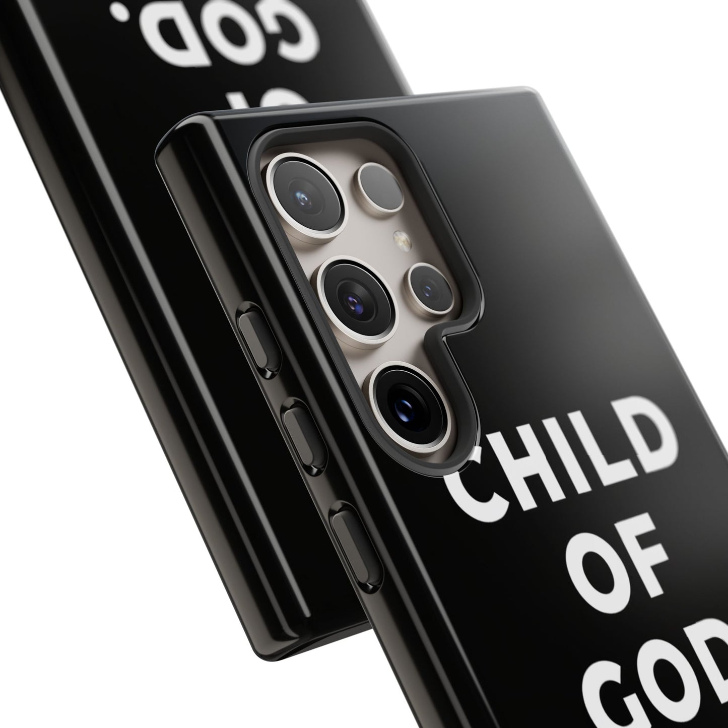 Child of God Phone Case Christian Black Aesthetic Cross Tough Cover