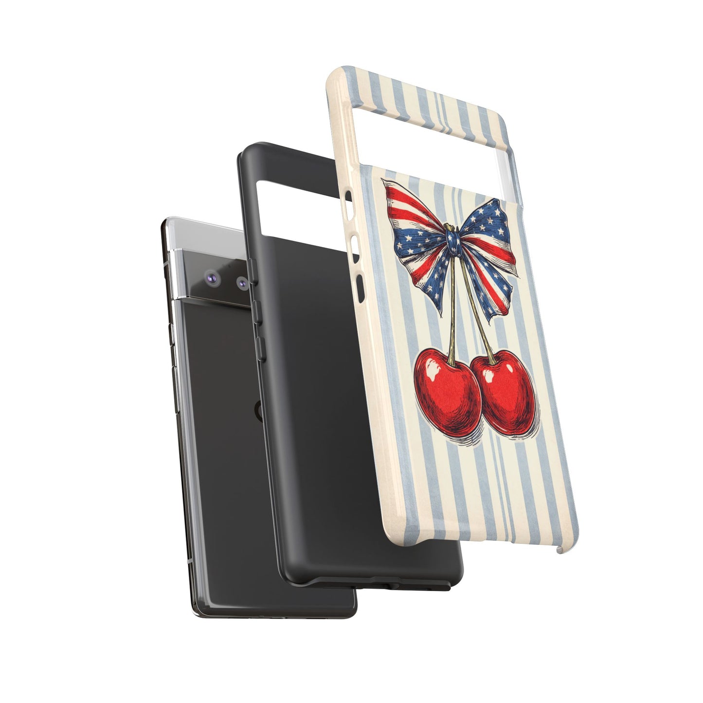Patriotic Cherry Phone Case Americana Coquette Aesthetic iPhone Samsung
