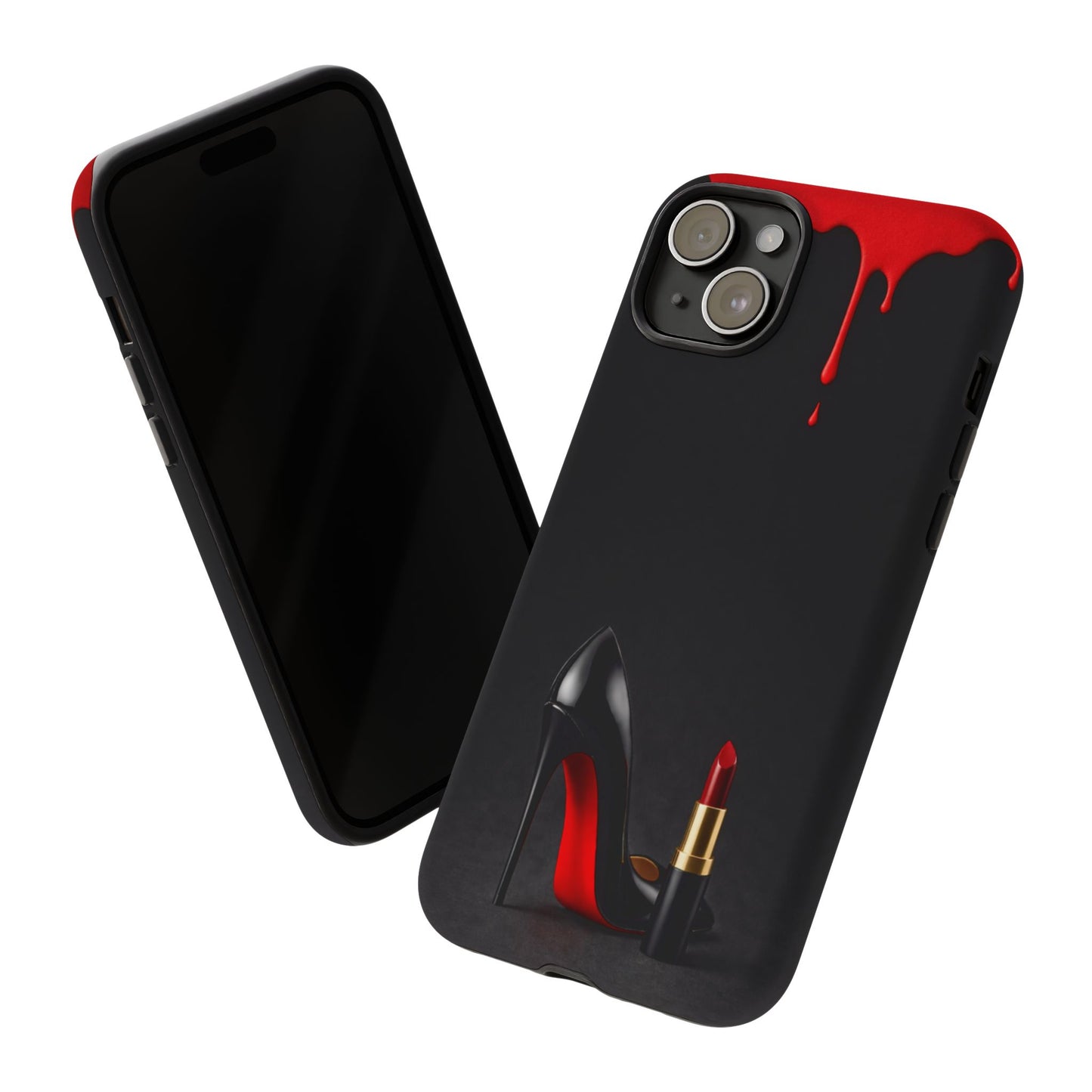 Dark Feminine Red Drip Phone Case – Gothic Glam Tough Cover