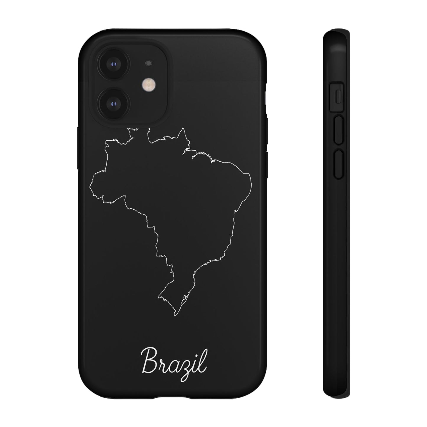 Brazil Outline Phone Case – Minimal Country Map Tough Case (iPhone, Samsung, Pixel)