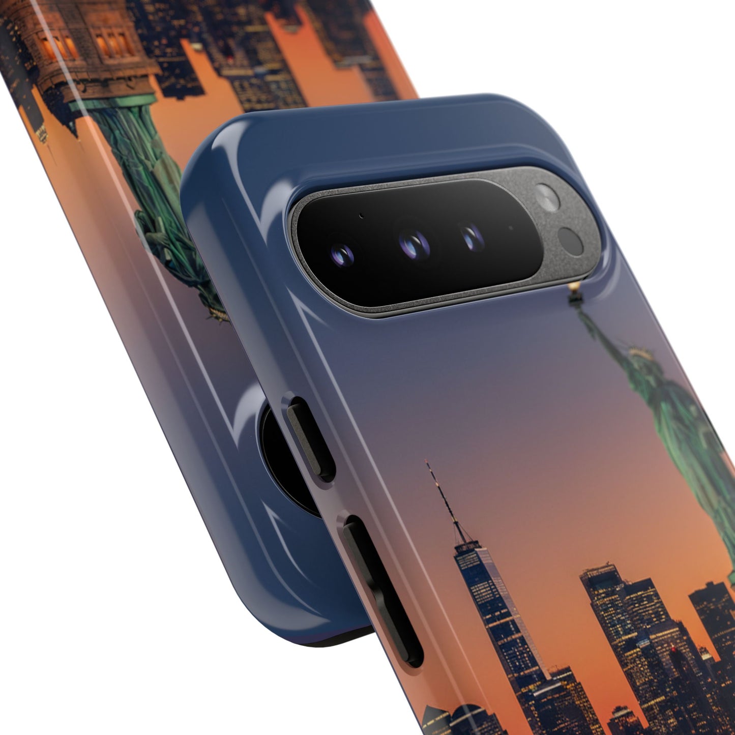 Statue of Liberty Sunset Phone Case – New York City Skyline Travel Aesthetic Tough Case