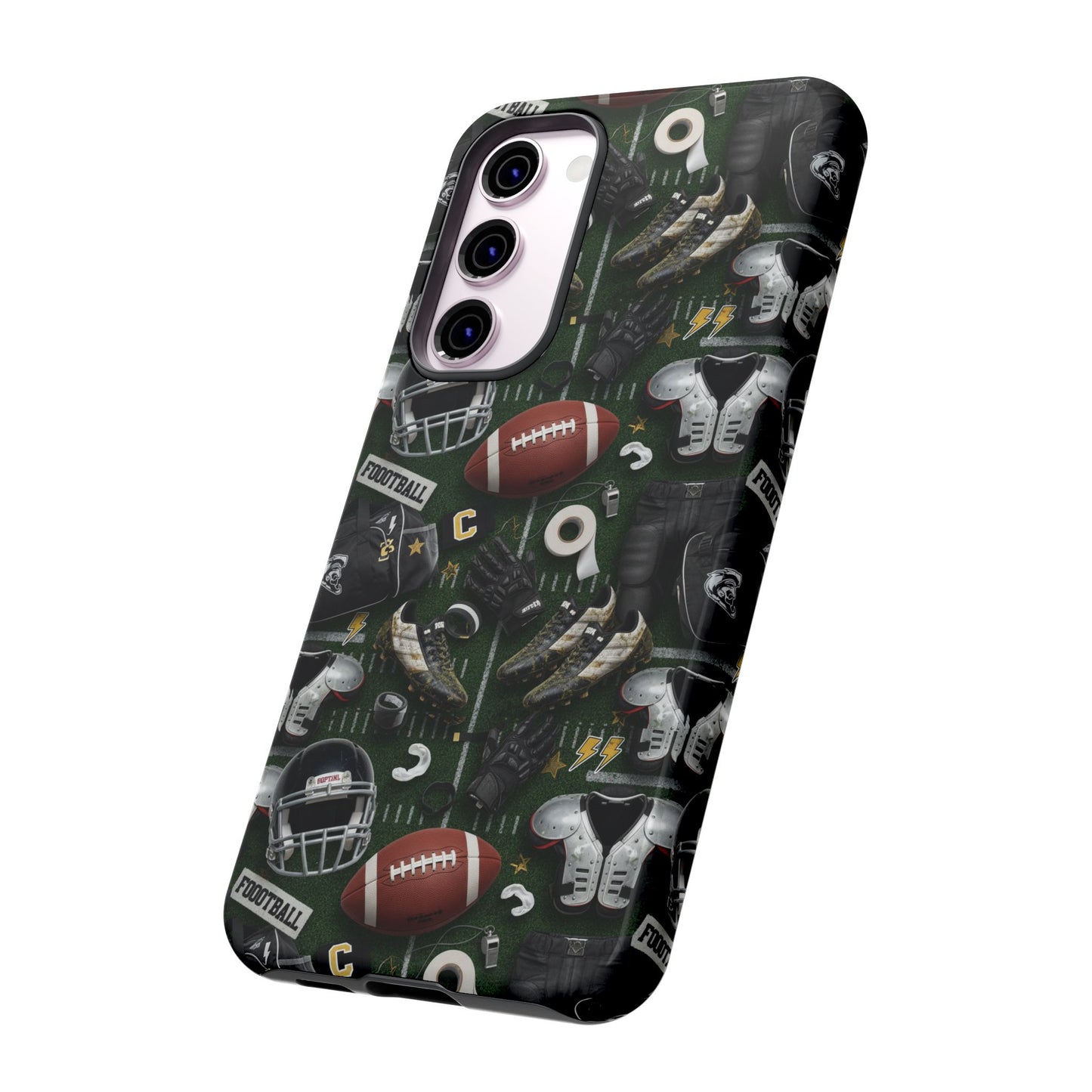 Football Pattern Phone Case – Sports Fan Tough Protective Game Day Case