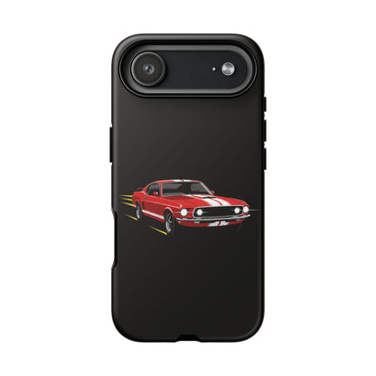 Red Muscle Car Phone Case – Classic Car Racing Tough Protective Case
