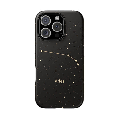 Aries Zodiac Constellation Phone Case – Luxe Gold Celestial Cover