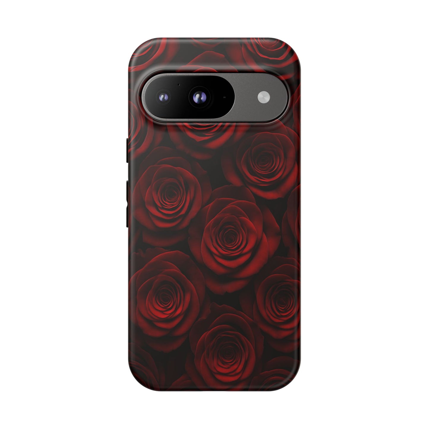 Dark Red Rose Phone Case – Gothic Floral Tough Case (iPhone, Samsung, Pixel)
