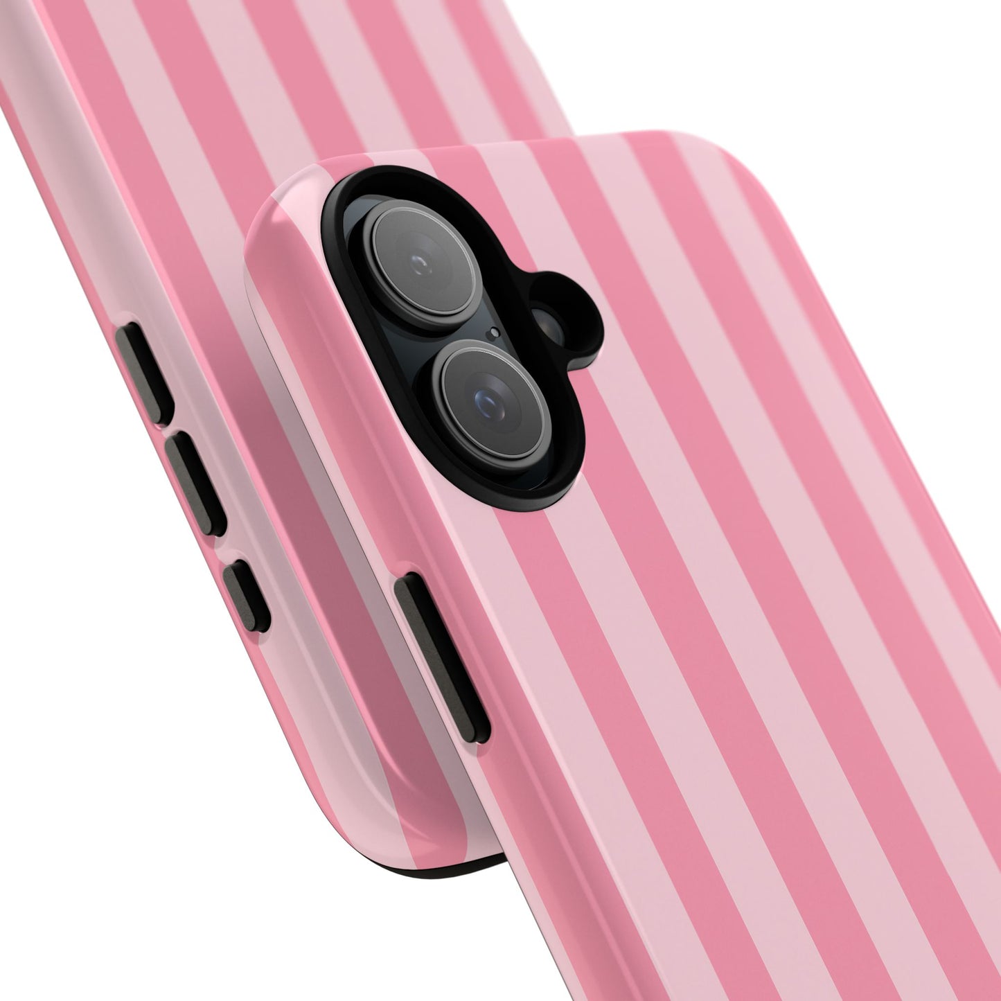 Pink Stripe Phone Case – Pastel Coquette Aesthetic Tough Protective Case