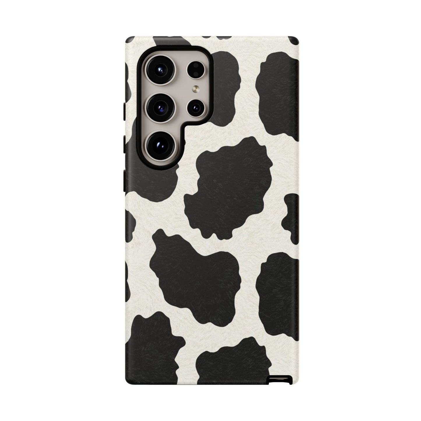 Black & White Cow Print Phone Case | Aesthetic Tough Protective Case