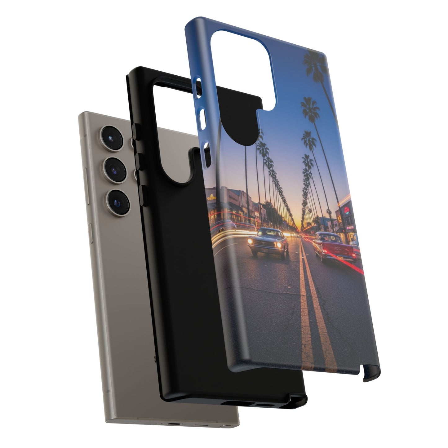 LA Sunset Boulevard Phone Case | Palm Tree Sunset Aesthetic | City Night Tough Case