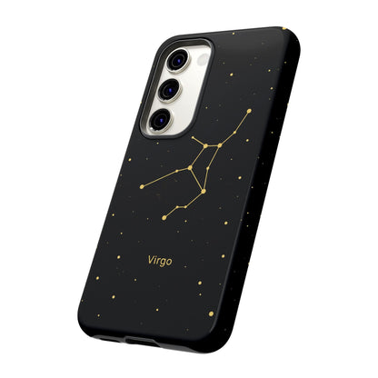 Virgo Zodiac Constellation Phone Case – Luxe Gold Celestial Cover