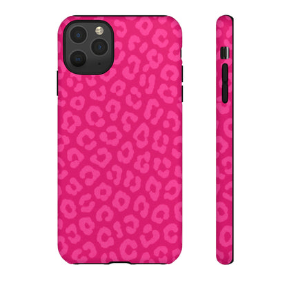 Hot Pink Leopard Print Phone Case – Bold Coquette Leopard Tough Case