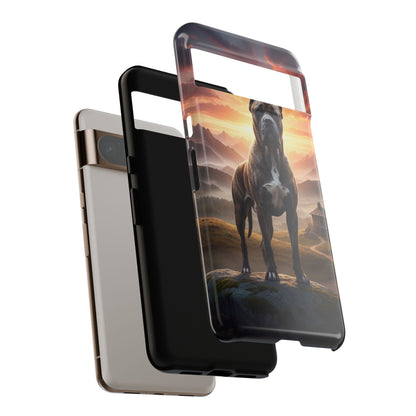 Cane Corso Phone Case – Guard Dog Sunset Tough Case (iPhone, Samsung, Pixel) | Dog Lover Gift