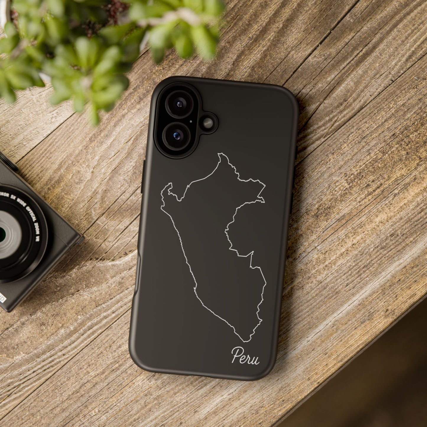 Peru Outline Phone Case – Minimal Country Map Tough Case (iPhone, Samsung, Pixel)