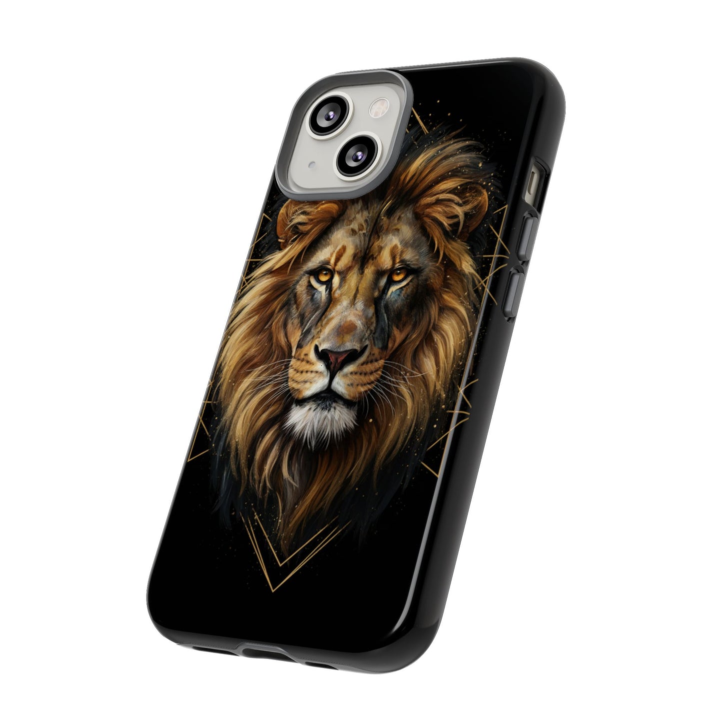 Majestic Lion Phone Case – Black Gold Luxury Lion Art Tough Protective Case