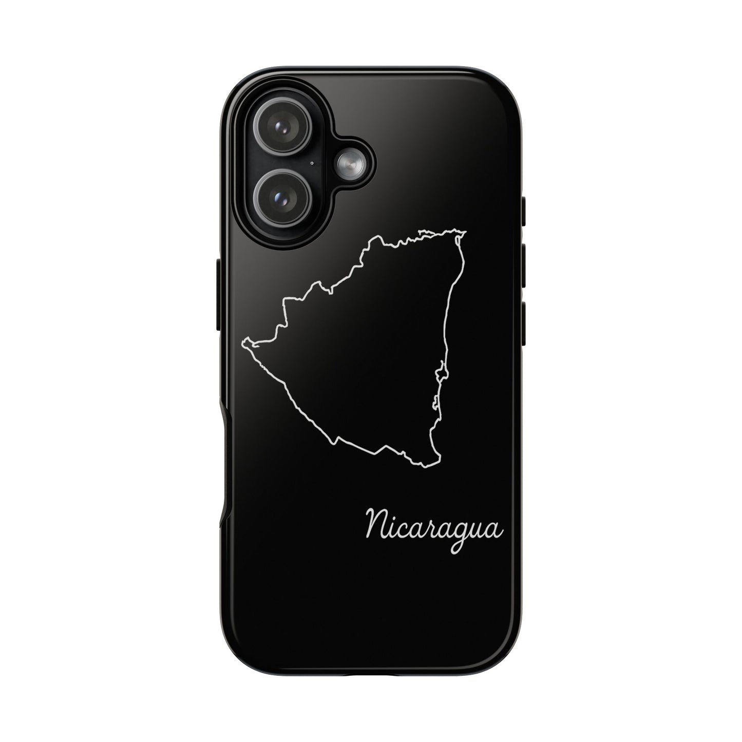 Nicaragua Outline Phone Case – Minimal Country Map Tough Case (iPhone, Samsung, Pixel)