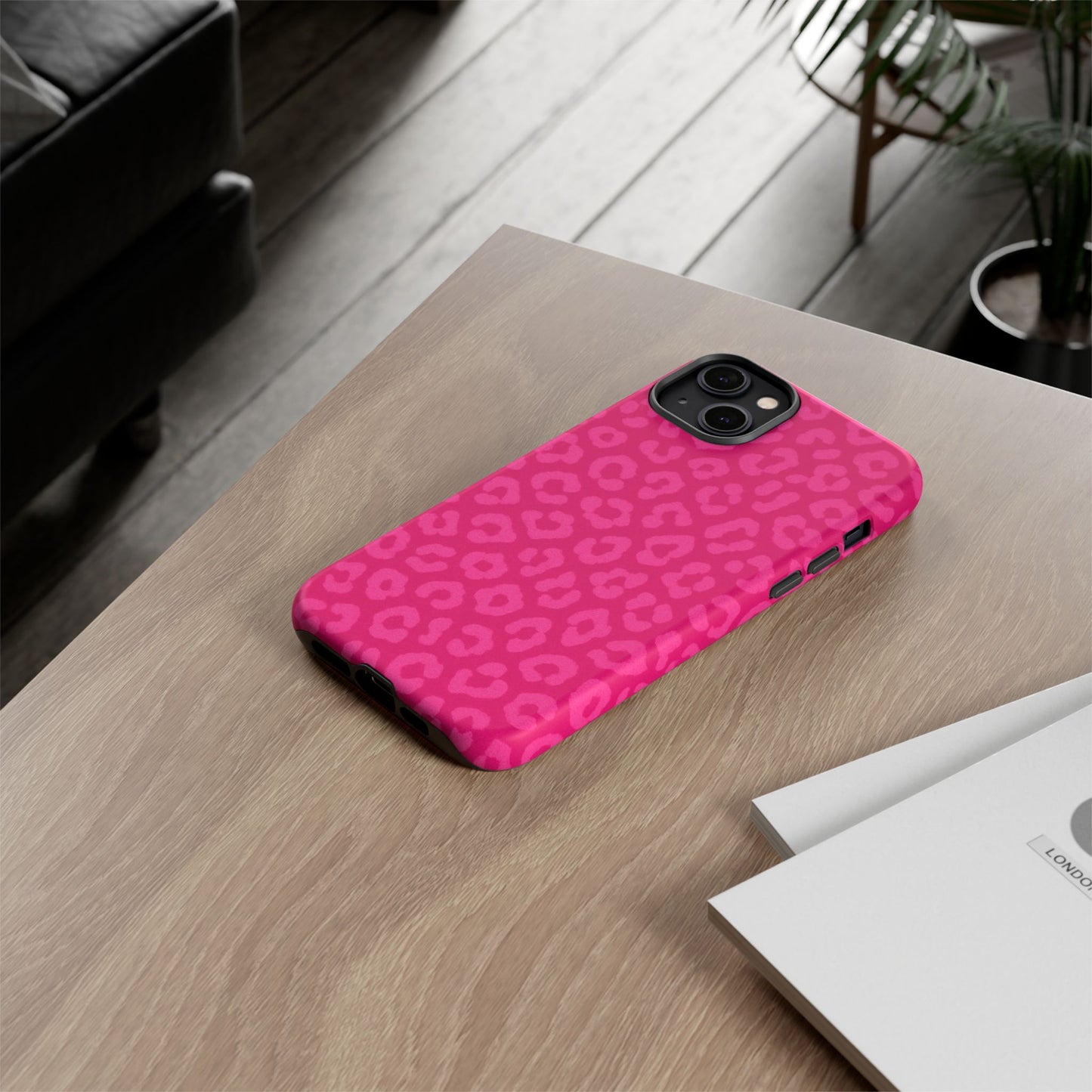 Hot Pink Leopard Print Phone Case – Bold Coquette Leopard Tough Case