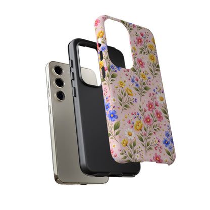 Wildflower Floral Phone Case Vintage Spring Meadow Tough Cover