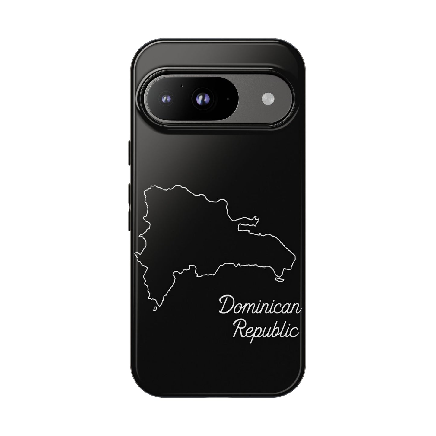 Dominican Republic Outline Phone Case – Minimal Country Map Tough Case (iPhone, Samsung, Pixel)