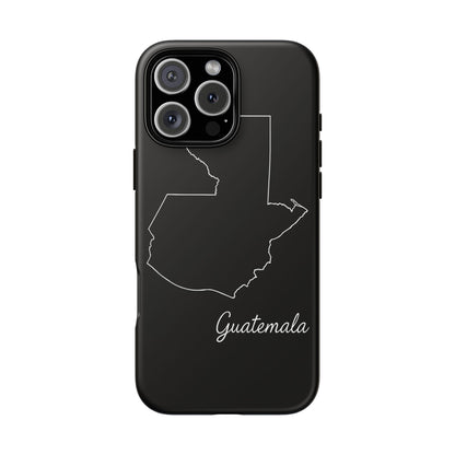Guatemala Outline Phone Case – Minimal Country Map Tough Case (iPhone, Samsung, Pixel)