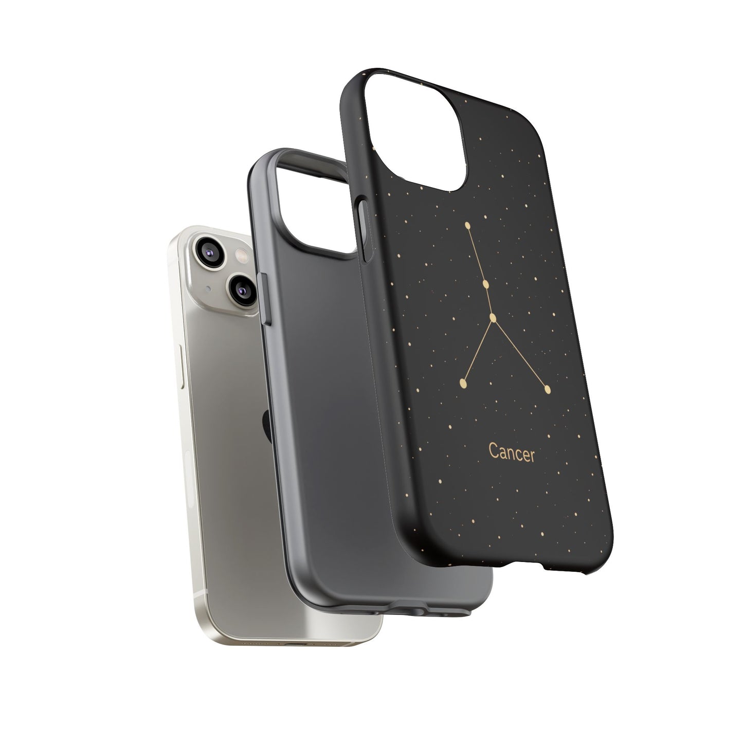 Cancer Zodiac Constellation Phone Case – Luxe Gold Celestial Cover