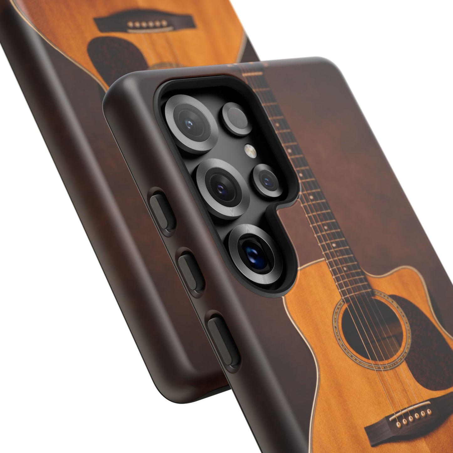Acoustic Guitar Daisy Phone Case | Rustic Music Lover Tough Cover
