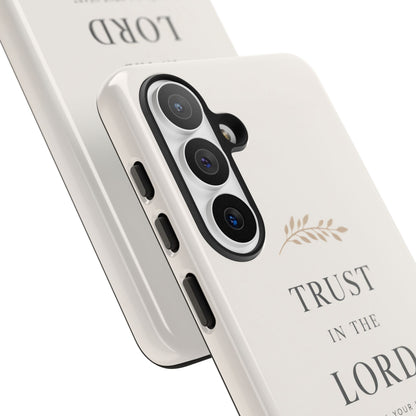 Proverbs 3:5 Christian Phone Case Trust in the Lord Minimalist Faith Cover