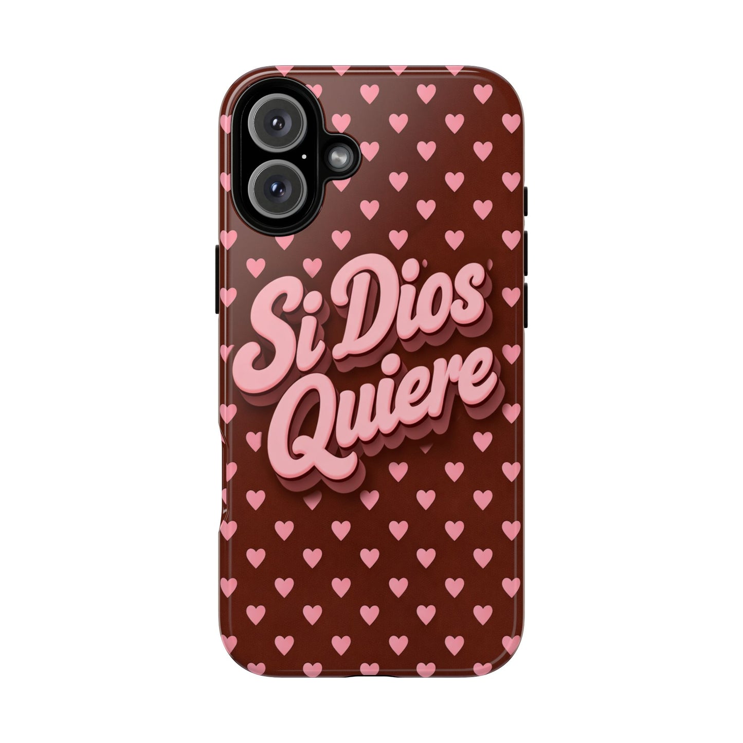 Si Dios Quiere Phone Case Latina Aesthetic Pink Hearts iPhone Samsung