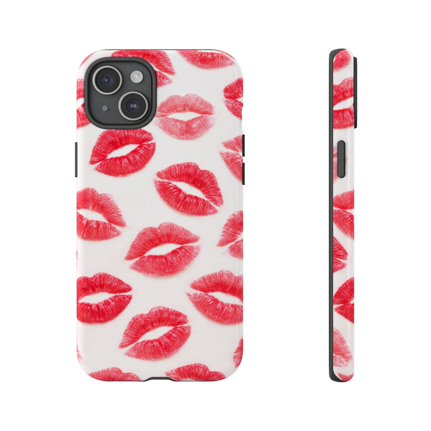 Red Lipstick Kiss Phone Case – Sexy Lip Print Pattern Tough Protective Cover