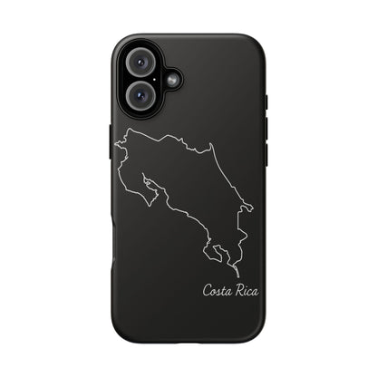 Costa Rica Outline Phone Case – Minimal Country Map Tough Case (iPhone, Samsung, Pixel)
