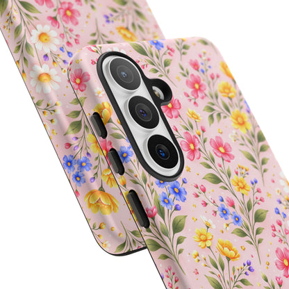 Wildflower Floral Phone Case Vintage Spring Meadow Tough Cover