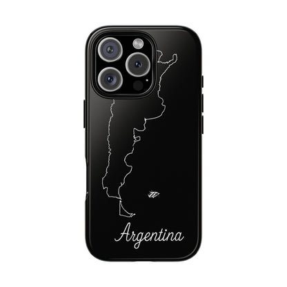 Argentina Outline Phone Case – Minimal Country Map Tough Case (iPhone, Samsung, Pixel)