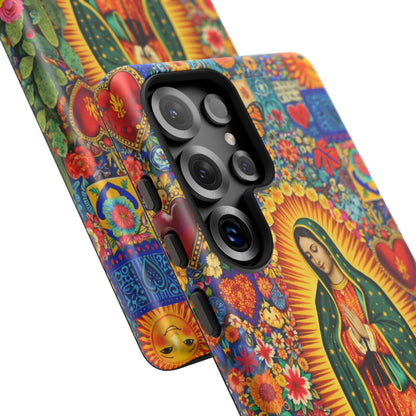 Virgin Mary Guadalupe Phone Case Mexican Folk Art Tough Cover iPhone Samsung