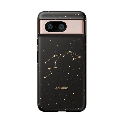 Aquarius Zodiac Constellation Phone Case – Luxe Gold Celestial Cover