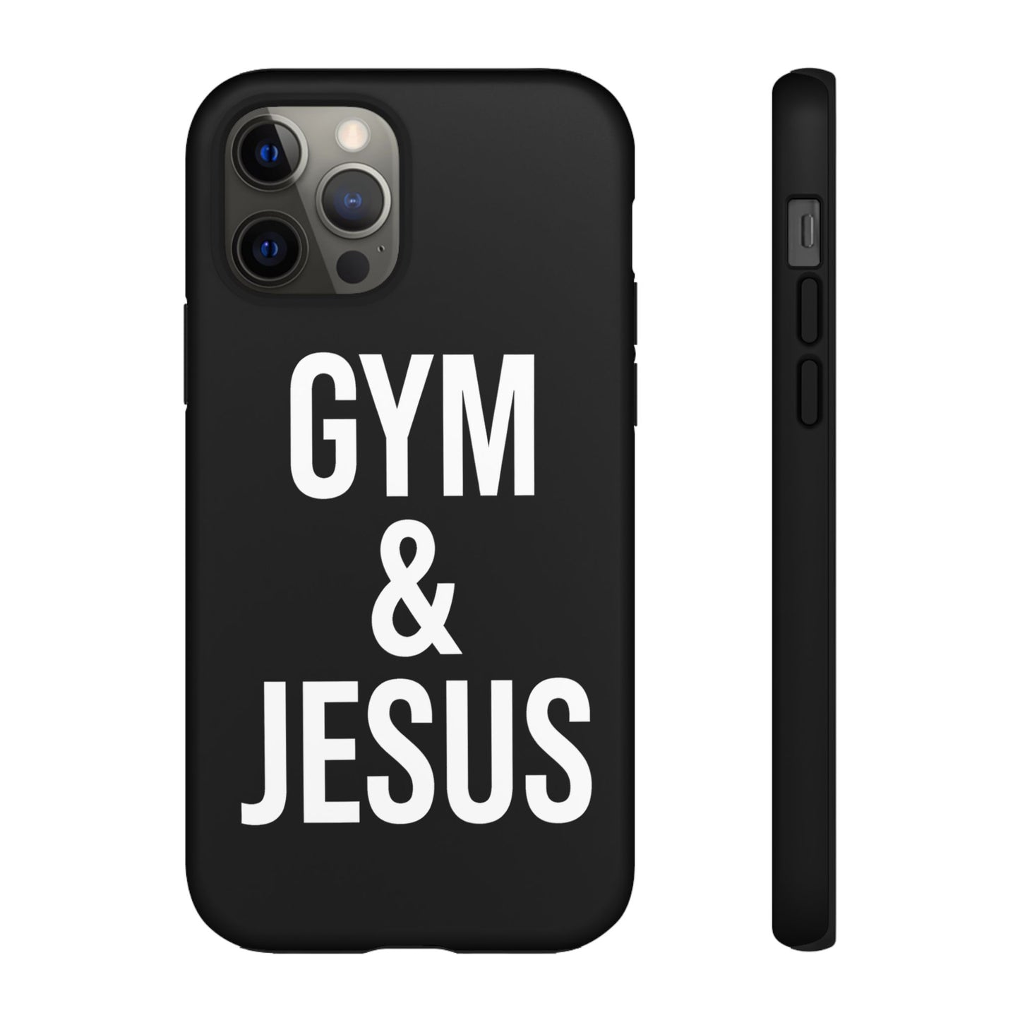Gym & Jesus Phone Case Christian Faith Workout Gym Motivation Case