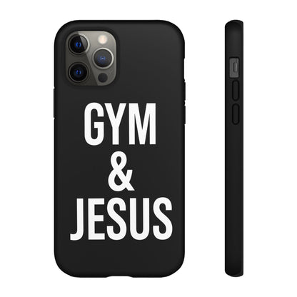 Gym & Jesus Phone Case Christian Faith Workout Gym Motivation Case