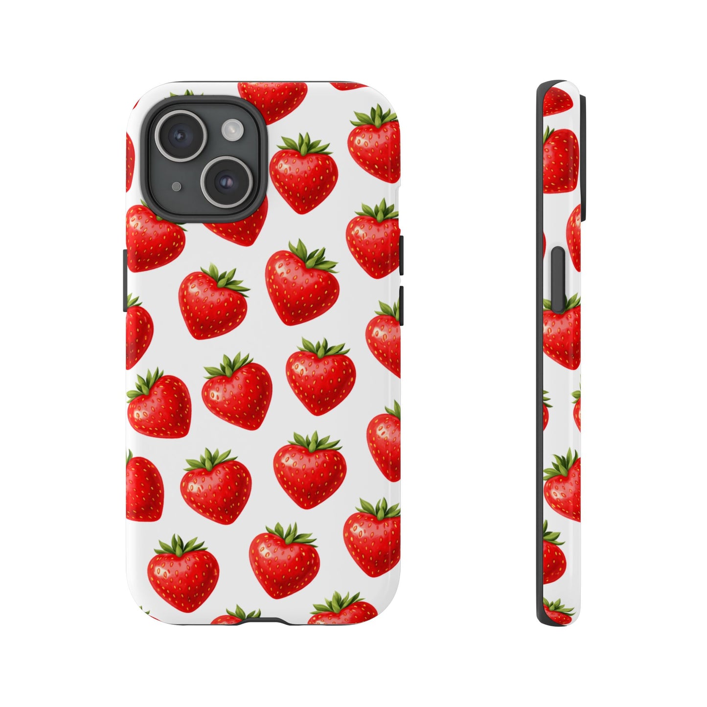 Cute Strawberry Phone Case – Aesthetic Fruit Pattern Protective Cover for Iphone, Samsung Galaxy and Pixel