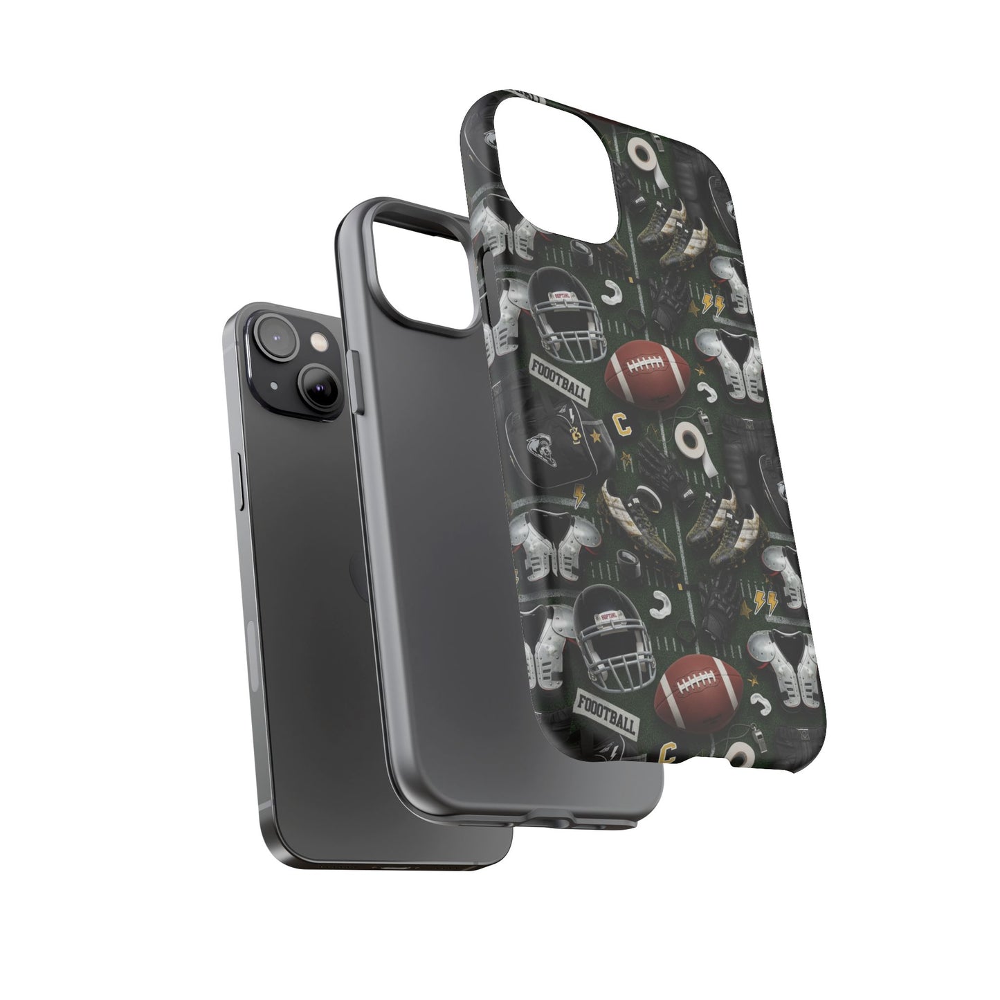 Football Pattern Phone Case – Sports Fan Tough Protective Game Day Case