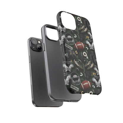 Football Pattern Phone Case – Sports Fan Tough Protective Game Day Case