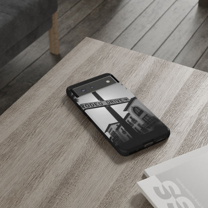 Rodeo Drive Phone Case | Los Angeles Aesthetic Black & White Photography | Luxury LA Street Tough Case for iPhone & Samsung