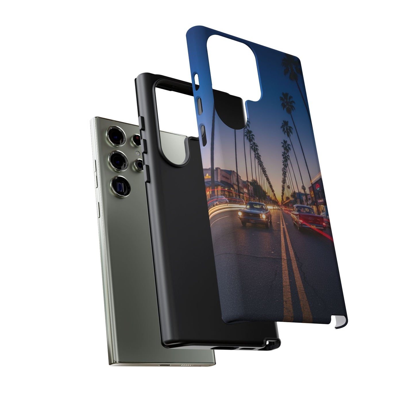 LA Sunset Boulevard Phone Case | Palm Tree Sunset Aesthetic | City Night Tough Case