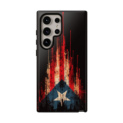 Puerto Rico Flag Phone Case | Distressed Puerto Rican Flag Tough Case | Boricua Pride Protective iPhone Samsung Cover