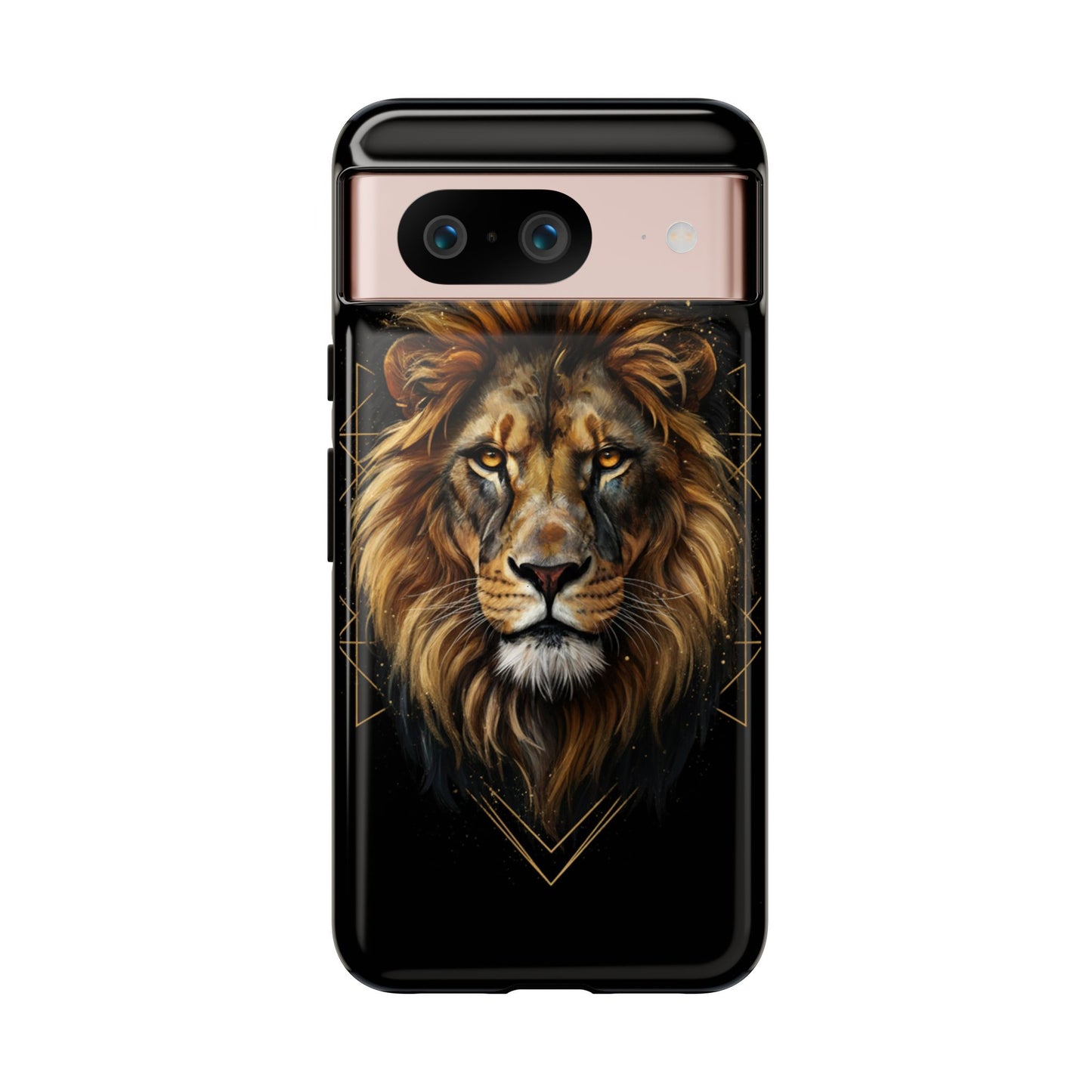 Majestic Lion Phone Case – Black Gold Luxury Lion Art Tough Protective Case